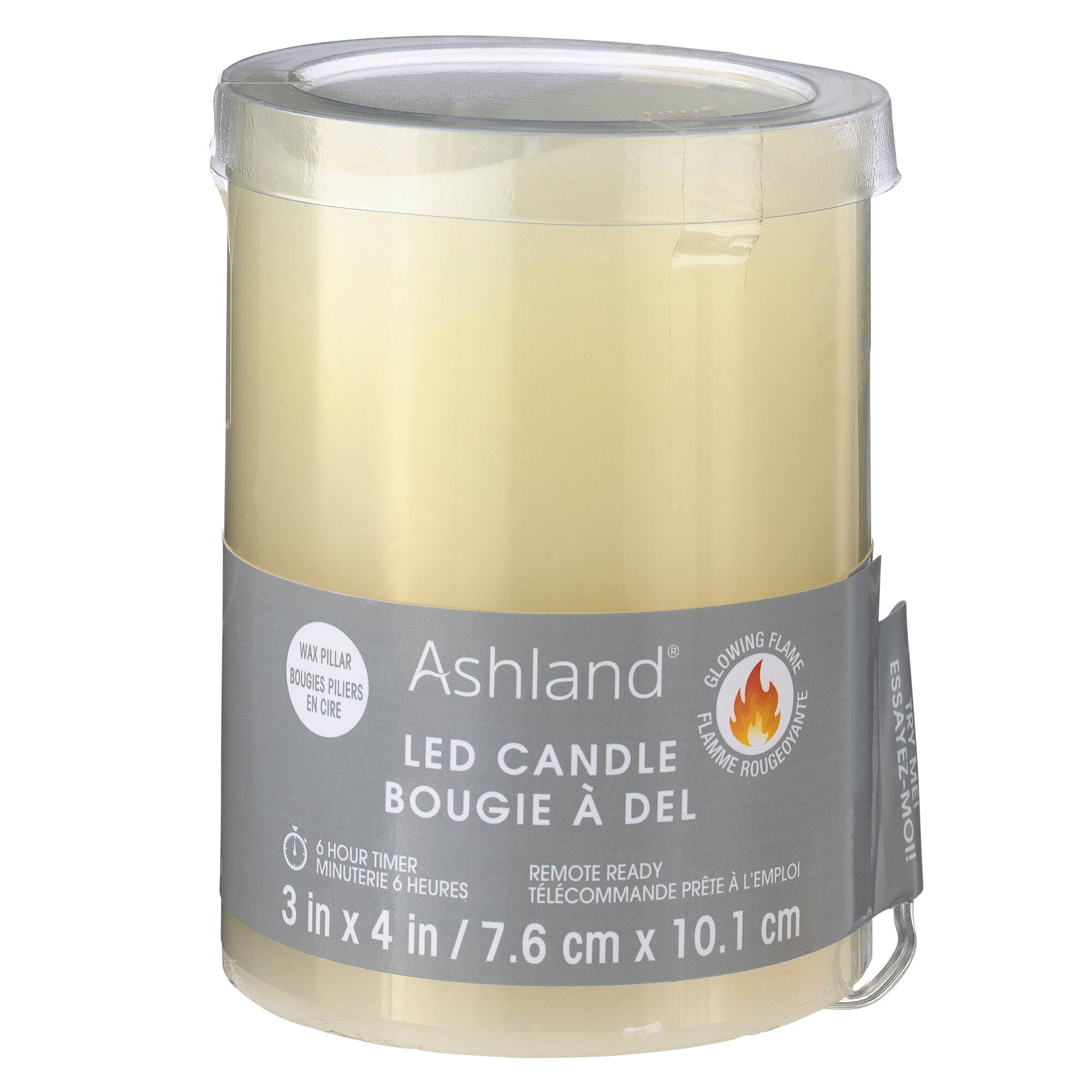 3" x 4" LED Flame Pillar Candle by Ashland®